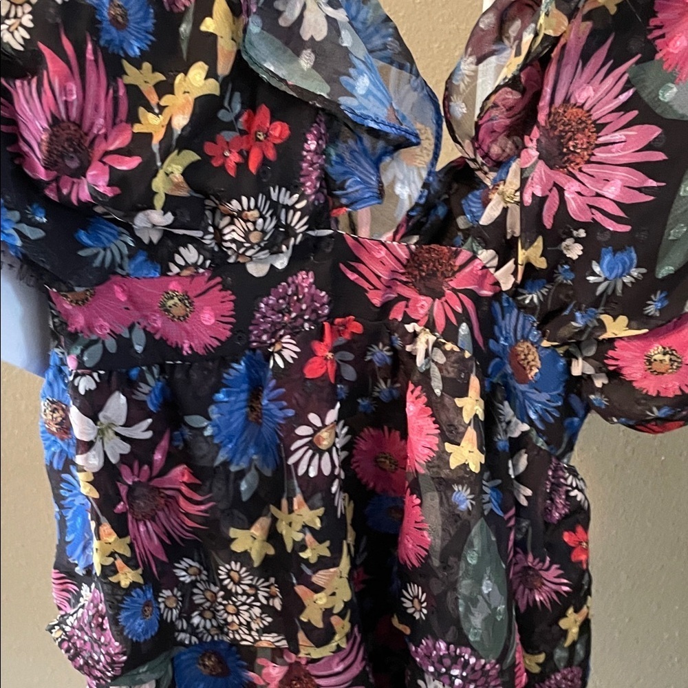 NWT Floral Ruffled layer mini dress - Picture 5 of 7